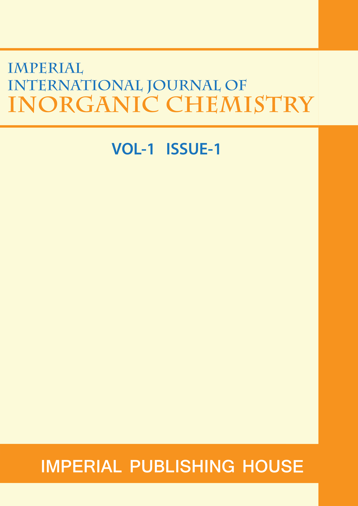 Imperial International Journal of Inorganic Chemistry